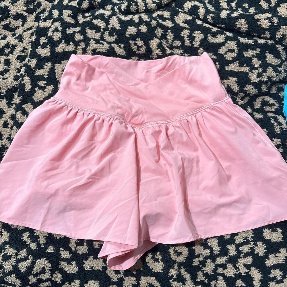 AERIE Women's Pink Pull On Shorts Size Medium M Casual Lounge Summer Comfy Short